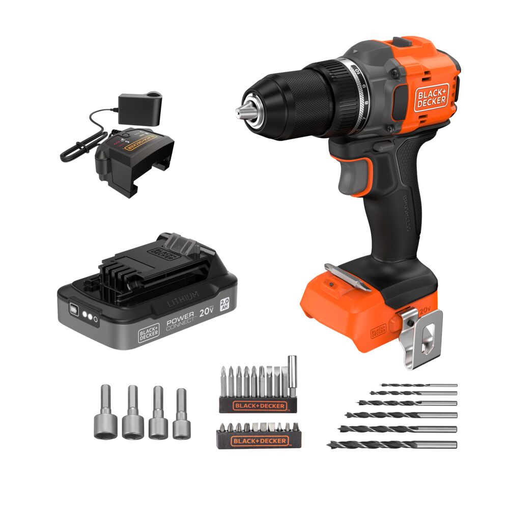 20V MAX* POWERCONNECT Cordless Brushless 1/2 Inch Drill/Driver Project Kit (Battery & Charger Included)